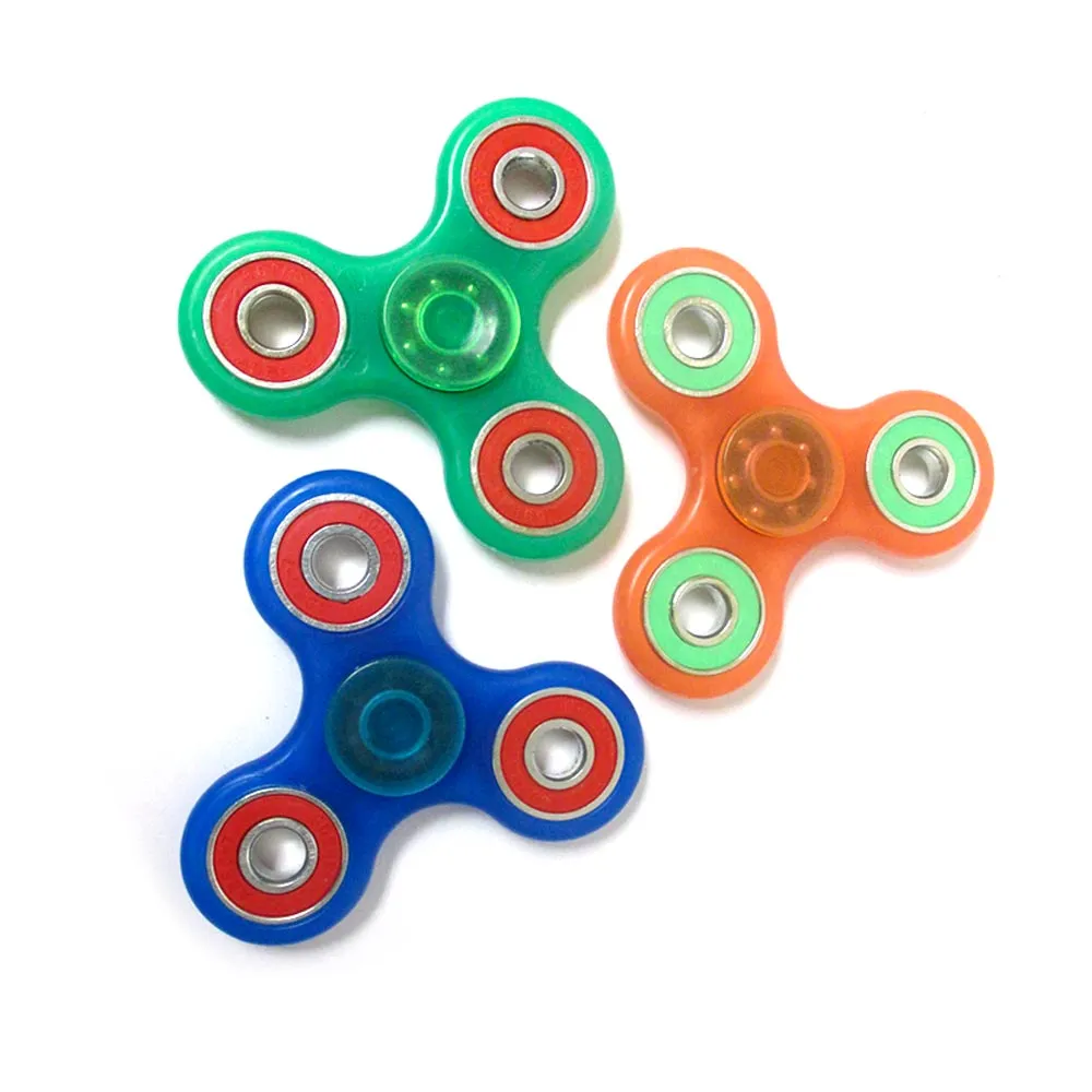 3 Gyro Tri-Spinner Fidget Glow In Dark Toy EDC Hand Finger Spinner Focus ADHD