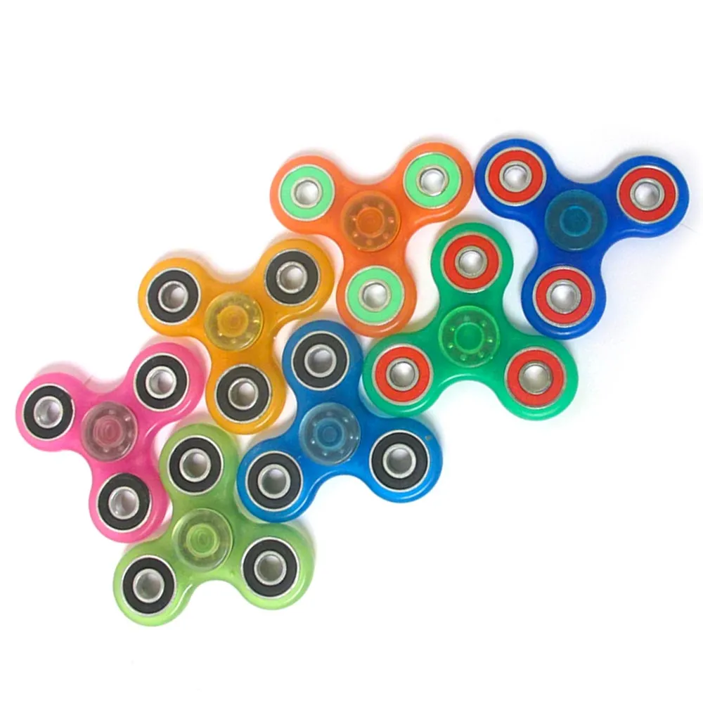 3 Gyro Tri-Spinner Fidget Glow In Dark Toy EDC Hand Finger Spinner Focus ADHD