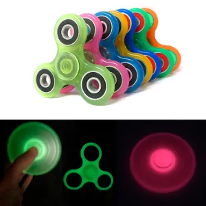 3 Gyro Tri-Spinner Fidget Glow In Dark Toy EDC Hand Finger Spinner Focus ADHD