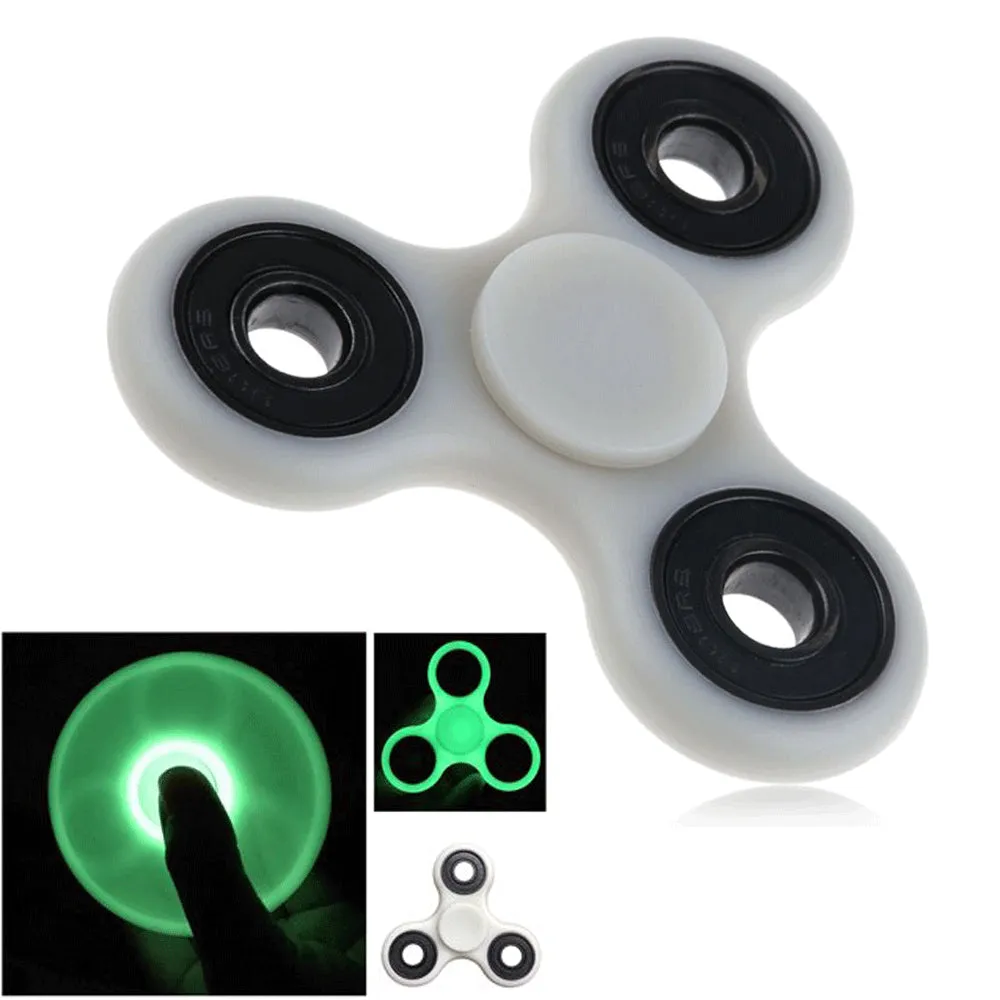 4 Fidget Spinners Glow in the Dark Hand Finger Toy Focus Desk Spinner EDC Autism