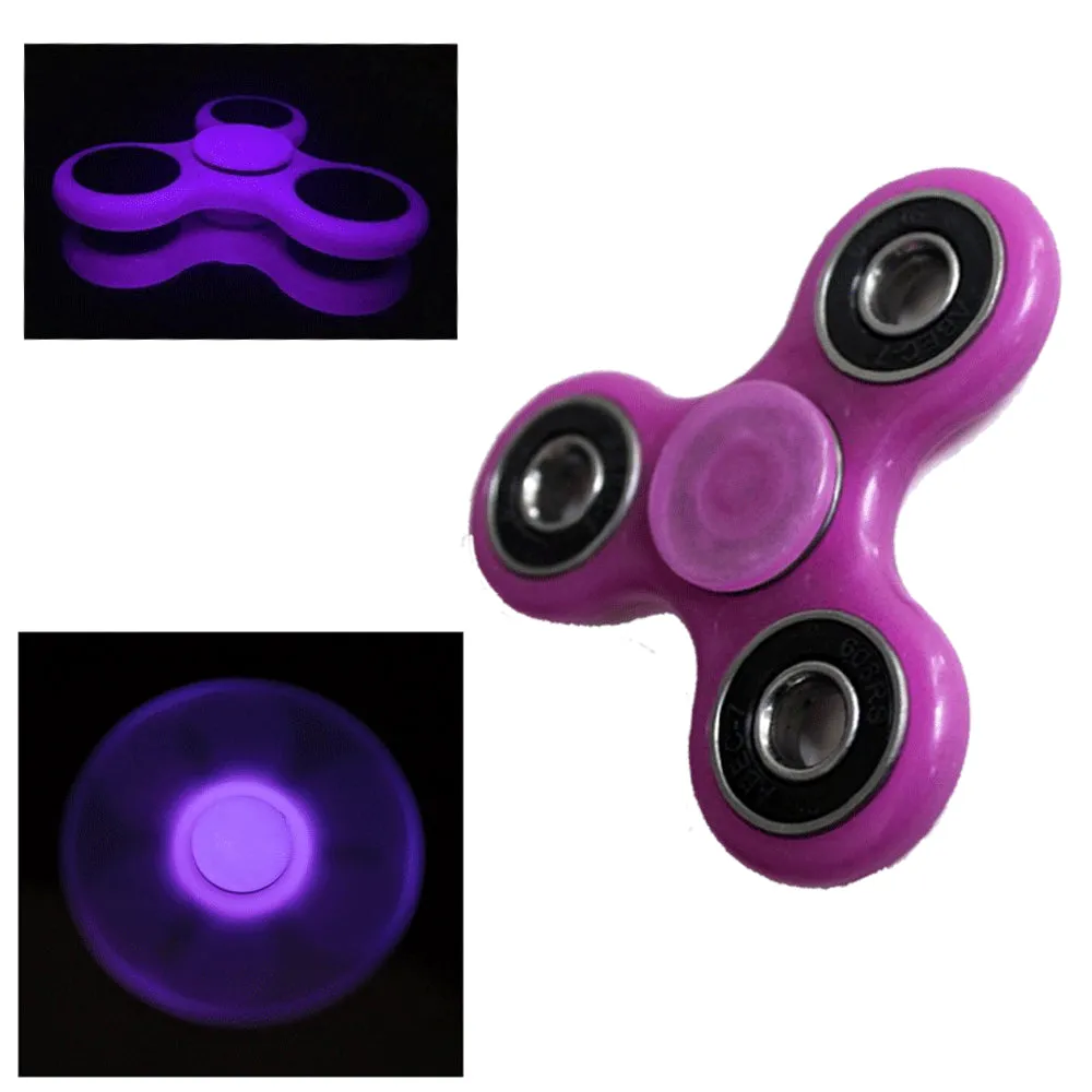 4 Fidget Spinners Glow in the Dark Hand Finger Toy Focus Desk Spinner EDC Autism