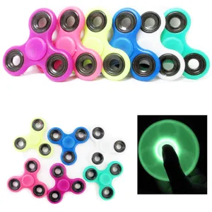 4 Fidget Spinners Glow in the Dark Hand Finger Toy Focus Desk Spinner EDC Autism