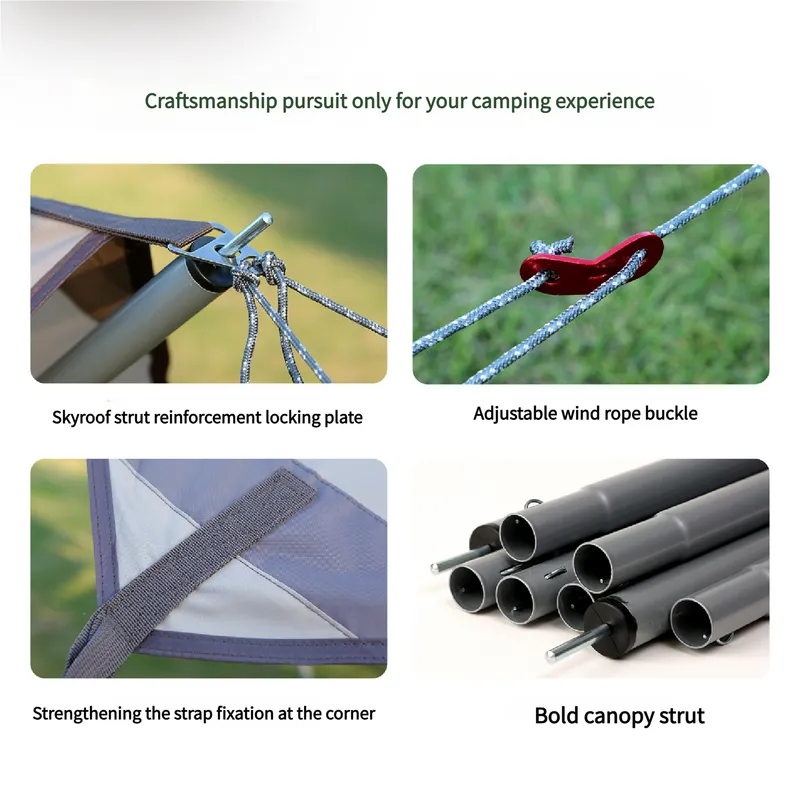 520x420cm Hexagon Camping Tent Tarp | Waterproof | UV Protection | Sunshade Canopy Shelter | Camping | Hiking | Picnic