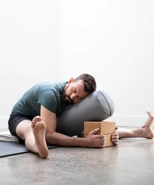 B, Halfmoon Cotton Cylindrical Yoga Bolster