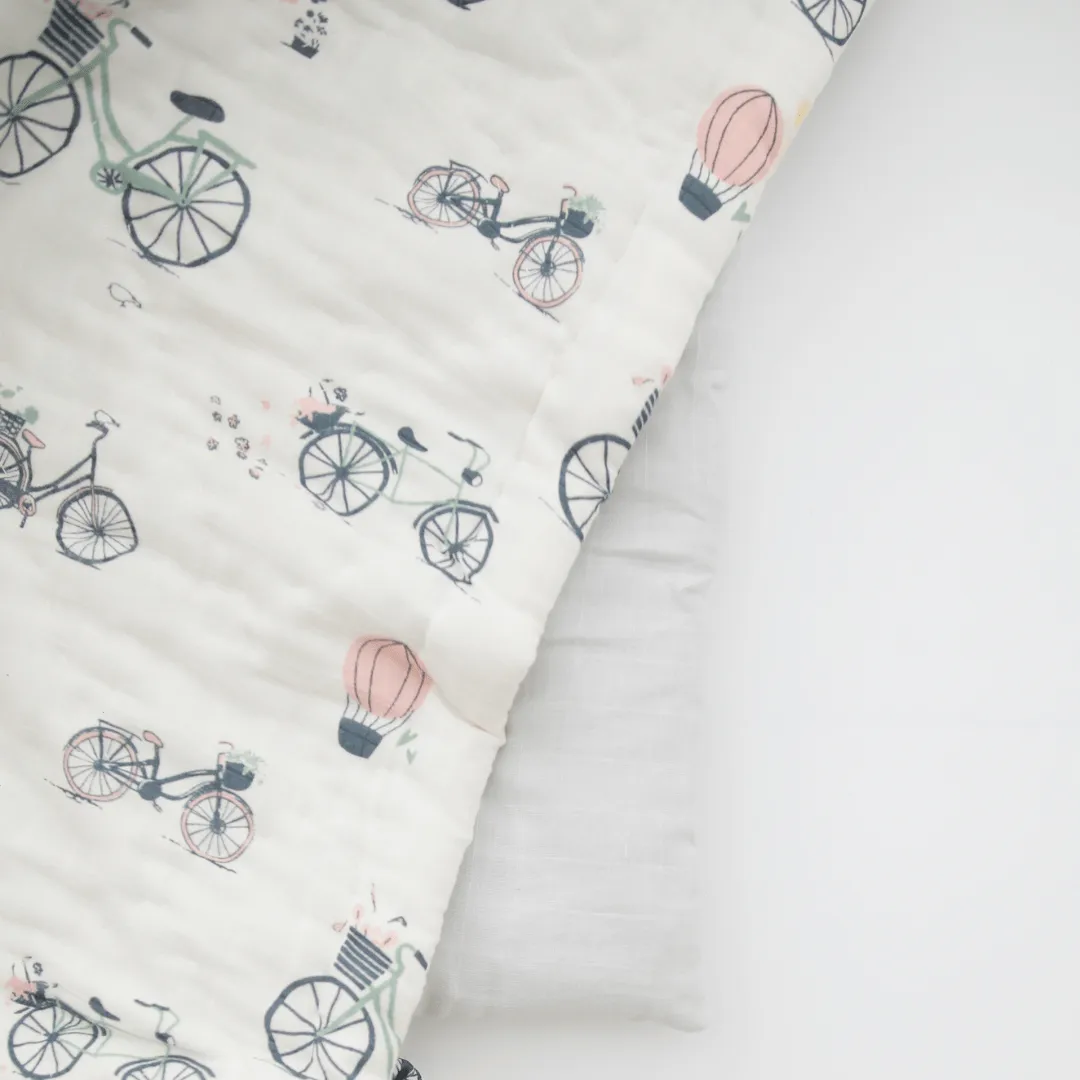 Bicycle Ride Mini Bedding Set (Organic Muslin 0-1 Years)
