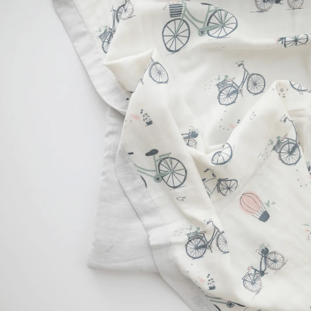Bicycle Ride Mini Bedding Set (Organic Muslin 0-1 Years)