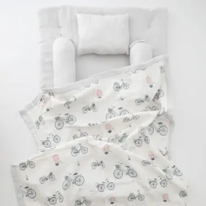 Bicycle Ride Mini Bedding Set (Organic Muslin 0-1 Years)