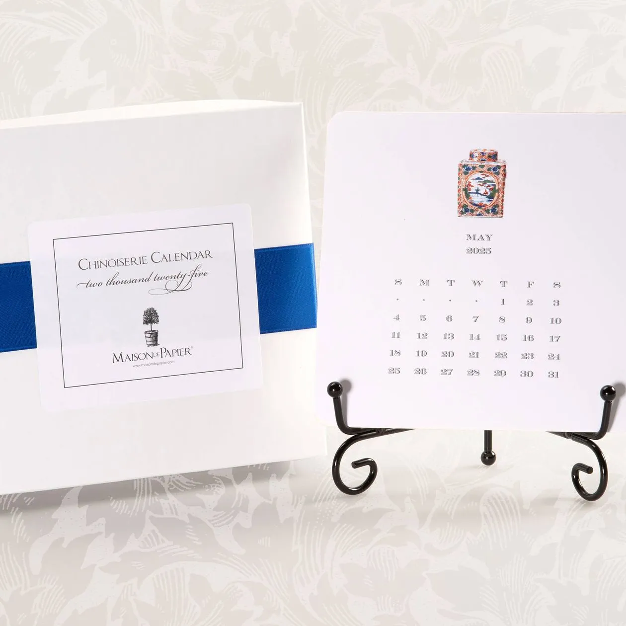 Chinoiserie Calendar with Easel