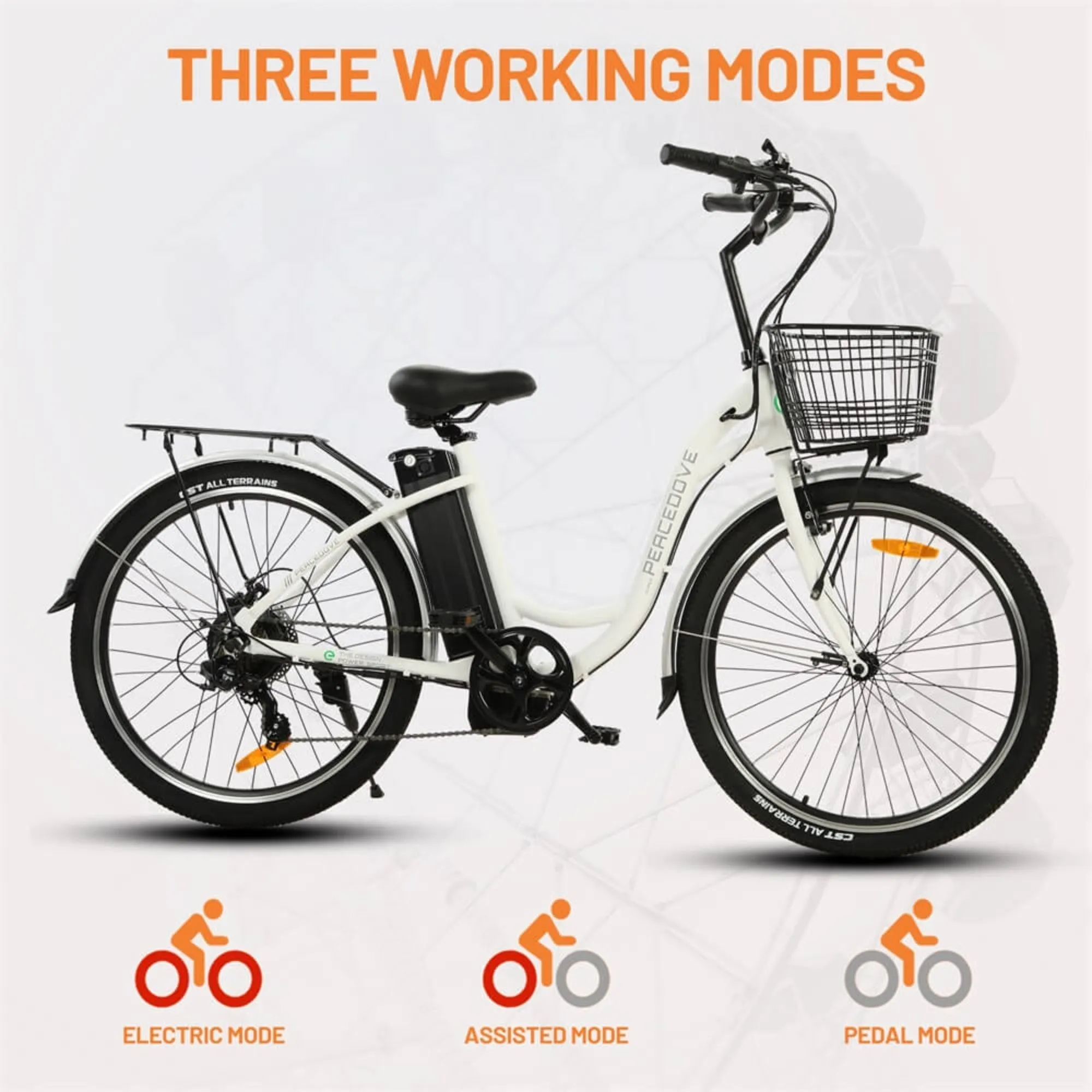 Ecotric 350W Peacedove City Electric Bike