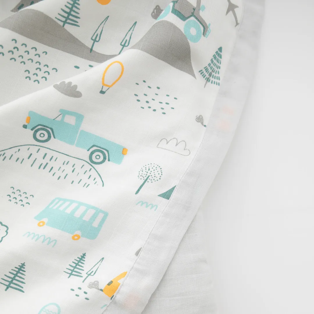 Little Campers Mini Bedding Set (Organic Muslin 0-1 Year)