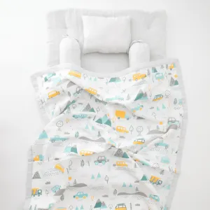 Little Campers Mini Bedding Set (Organic Muslin 0-1 Year)