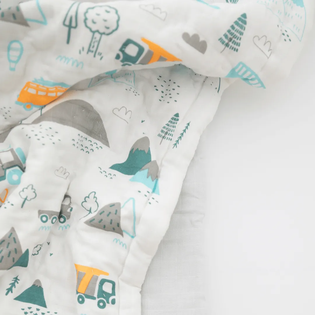 Little Campers Mini Bedding Set (Organic Muslin 0-1 Year)