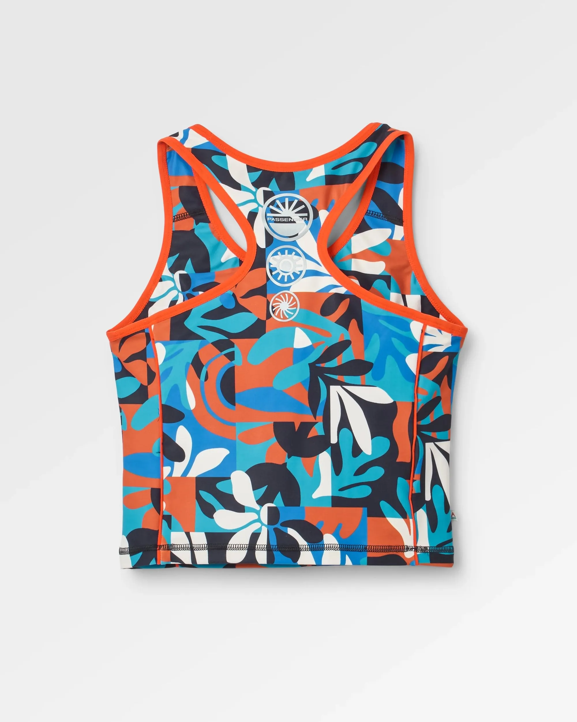 Mantra Recycled Active Crop Top - Mountain Foliage Blue