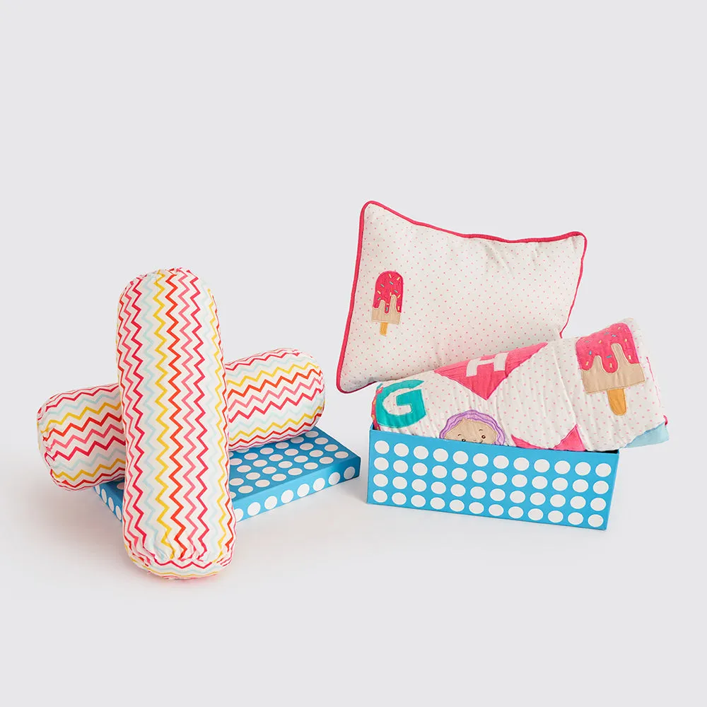 "Night Night" Crib Gift Set (Alphabets-Pink)