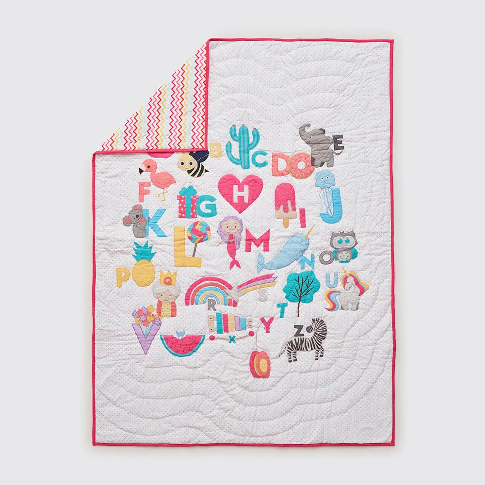 "Night Night" Crib Gift Set (Alphabets-Pink)