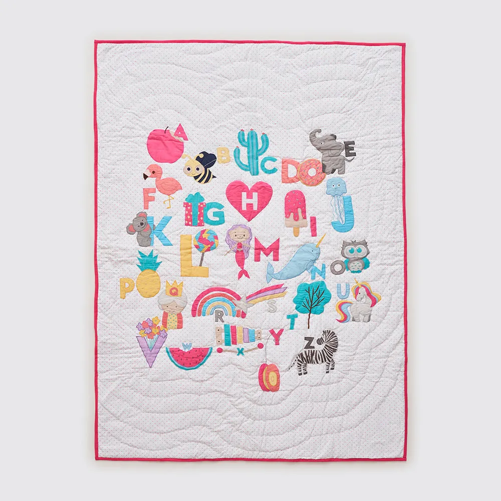 "Night Night" Crib Gift Set (Alphabets-Pink)