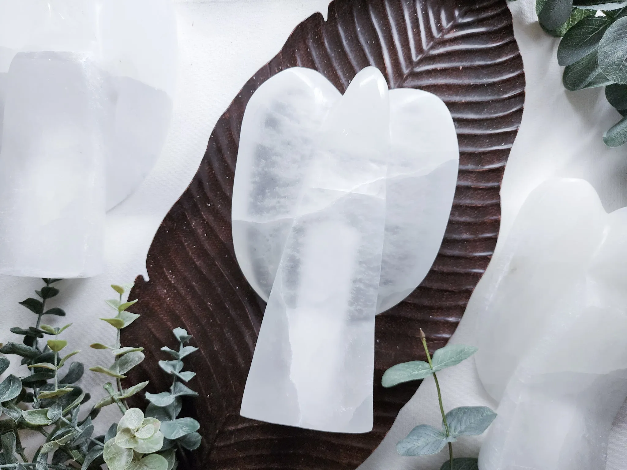 Selenite Angel Lamp
