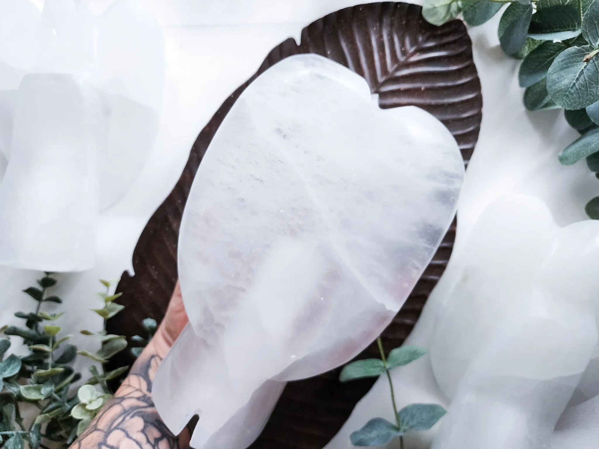 Selenite Angel Lamp
