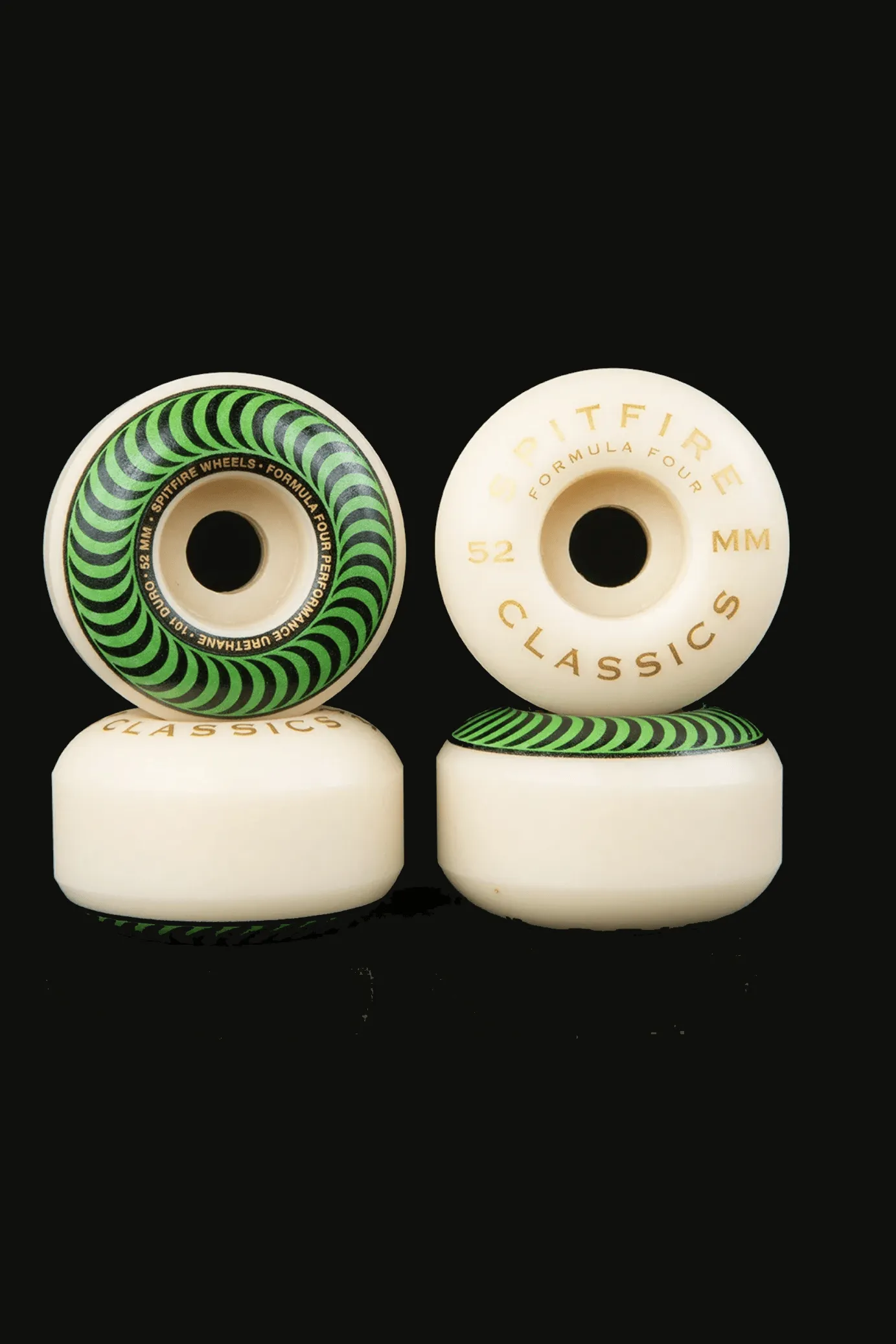 SPITFIRE WHEEL FORMULA FOUR 101D CLASSIC SWIRL 52MM - GREEN