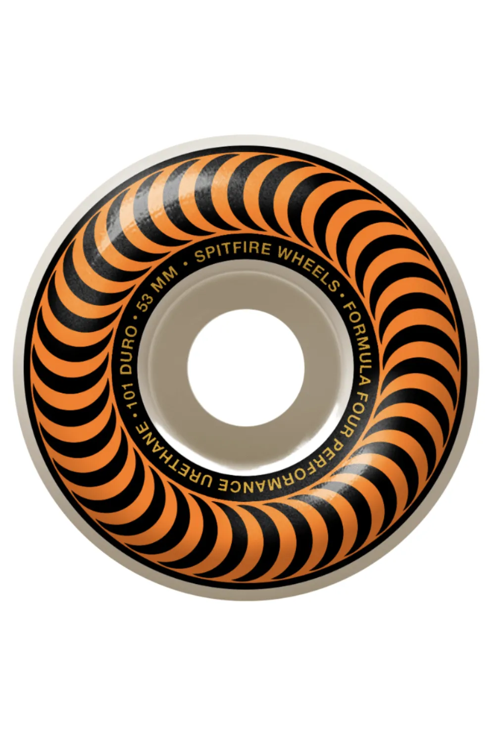 SPITFIRE WHEEL FORMULA FOUR 101D CLASSIC SWIRL 53MM - ORANGE