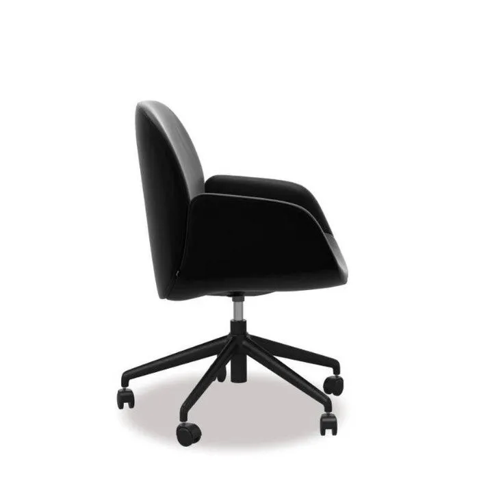 Stressless® Bay Leather Home Office Chair - Low Back (Paloma Black)