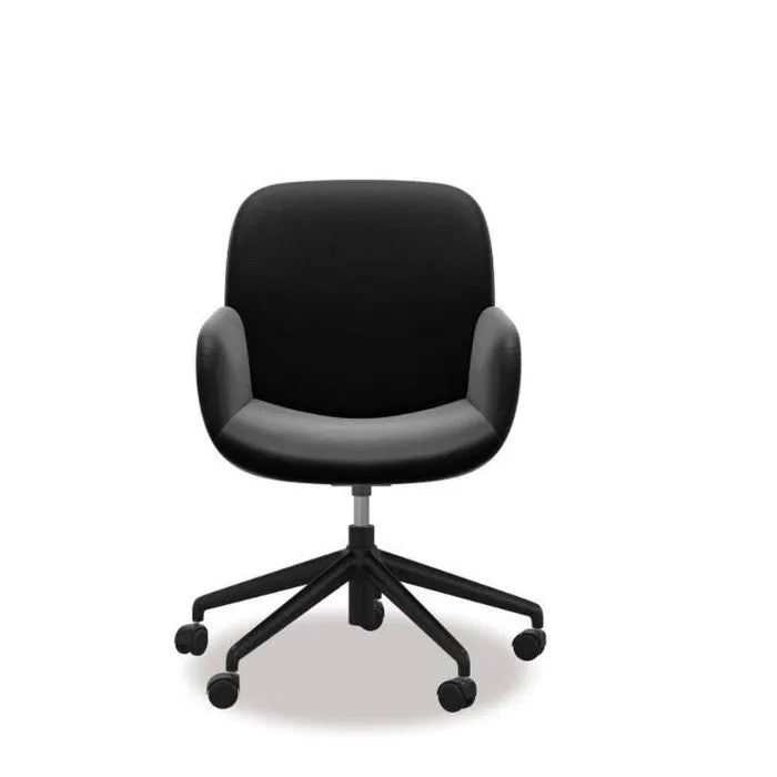 Stressless® Bay Leather Home Office Chair - Low Back (Paloma Black)